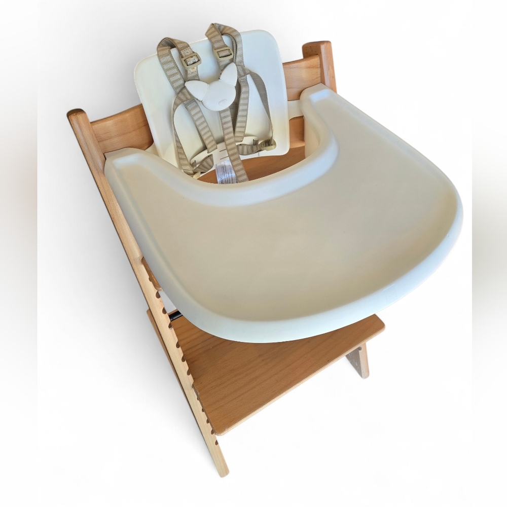 Stokke Babyset V4 Backrest, Seating Rail, Removable Tray, And Harness - Preowned